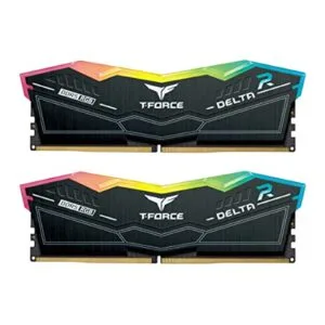 TEAMGROUP T-Force Delta RGB DDR5 Ram 32GB Kit (2x16GB) 5600MHz (PC5-44800) CL36 Desktop Memory Module Ram Black for 600 Series Chipset