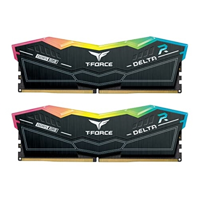 TEAMGROUP T-Force Delta RGB DDR5 Ram 32GB Kit (2x16GB) 5600MHz (PC5-44800) CL36 Desktop Memory Module Ram Black for 600 Series Chipset - Image 2
