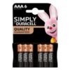 Duracell Simply Alkaline Pack of 6 AAA Batteries - Image 3