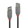 Lindy 36701 0.5m USB-A (M) 2.0 To USB-A (F) 2.0 Anthra Line 480Mbps Extension Cable - Black - Image 3
