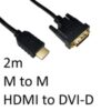 HDMI 1.4 (M) to DVI-D (M) 2m Black OEM Display Cable - Image 3