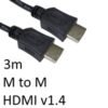 HDMI 1.4 (M) to HDMI 1.4 (M) 3m Black OEM Display Cable - Image 3