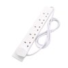 2m 6 Gang UK Mains Extension - White - Image 3