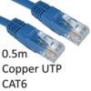 RJ45 (M) to RJ45 (M) CAT6 0.5m Blue OEM Moulded Boot Copper UTP Network Cable - Image 3