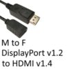 DisplayPort 1.2 (M) to HDMI 1.4 (F) Black OEM Converter Adapter - Image 3