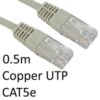 RJ45 (M) to RJ45 (M) CAT5e 0.5m Grey OEM Moulded Boot Copper UTP Network Cable - Image 3