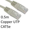 RJ45 (M) to RJ45 (M) CAT5e 0.5m Grey OEM Moulded Boot Copper UTP Network Cable - Image 2