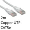 RJ45 (M) to RJ45 (M) CAT5e 2m White OEM Moulded Boot Copper UTP Network Cable - Image 3