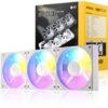 Antec Connect 120 White ARGB 3-Pack 120mm PWM Fans with Daisy Chain Design and Vibration-Absorbing Pads - Image 3