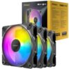 Antec Tranquil 120 ARGB 3-Pack Case Fans with Controller - 120mm High Performance PWM Fans with Addressable RGB Lighting and Fan Control Hub - Image 3