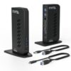 Plugable UD-6950Z Universal Dual Monitor 4K USB-A/USB-C DisplayLink Certified Docking Station - Image 3