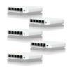 Ubiquiti USW-FLEX-MINI-5 UniFi USW Flex Mini 5 Port Smart Managed POE/USB C Powered Gigabit Network Switch (Five Pack