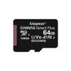 Kingston Canvas Select Plus SDCS2/64GBSP 64GB Micro SD UHS-I (U1) Flash Card