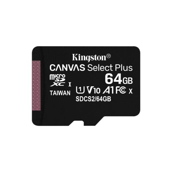 Kingston Canvas Select Plus SDCS2/64GBSP 64GB Micro SD UHS-I (U1) Flash Card