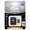Team 64GB Micro SDXC UHS-1 Class 10 Flash Card with Adapter - Image 3