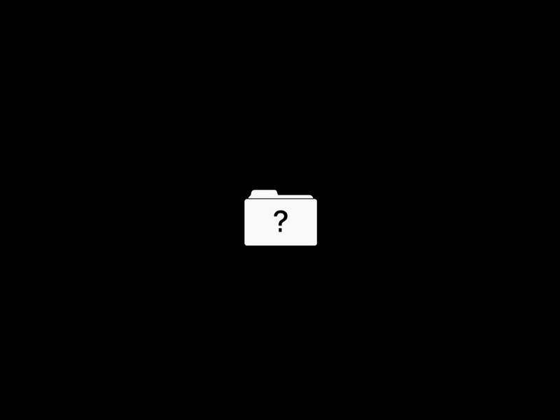MacBook showing flashing folder with question mark error – Dead or Alive Technology provides Apple laptop repair and data recovery in Wishaw, North Lanarkshire.