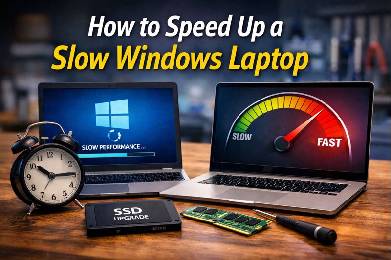 How to speed up a slow Windows laptop
